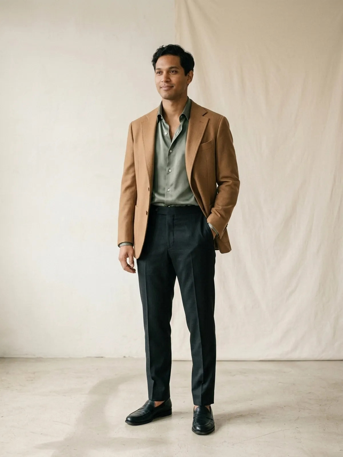 An avatar in a wedding guest look.